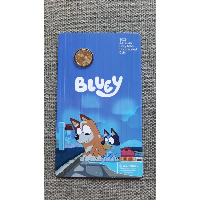2026 Bluey Rain $2 Privy Mark Carded Coin