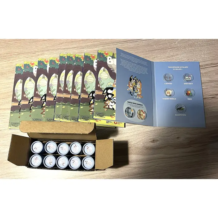 🔥 Bluey 2026  Box of 10 SEALED tubes and folders. AS-IS refill from post office