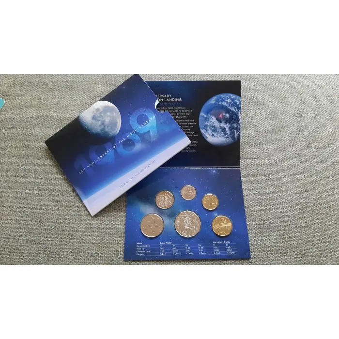 2019 Australia Moon Landing 50th Anniversary 6-Coin Mint Set