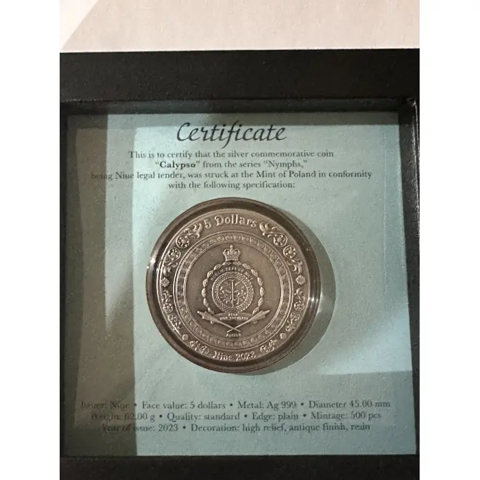 2023 Calypso 2oz Antiqued Silver 