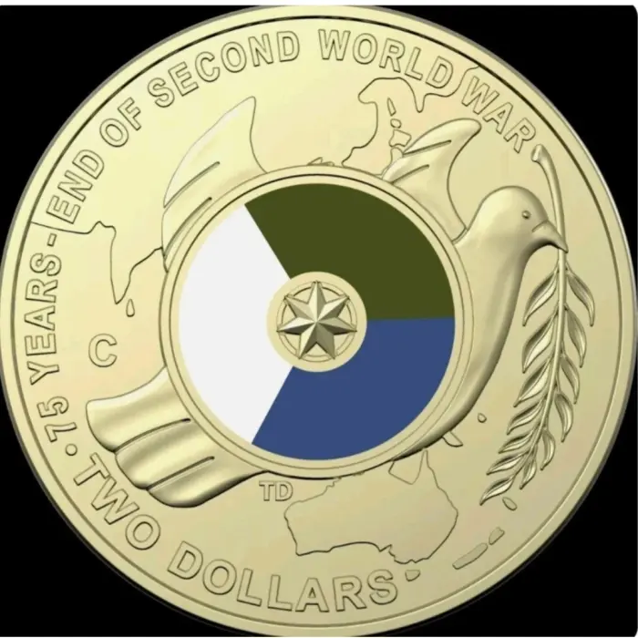 2020  75th Anniversary  End of World War II $2 Coin C Mintmark carded unc 