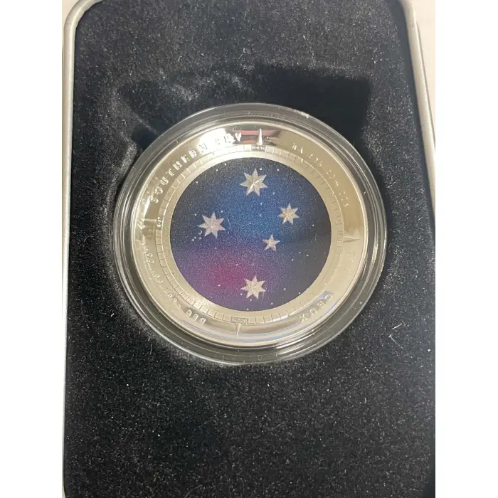 2012 $5 Southern Sky Crux 1oz Silver Coloured Proof Domed Coin