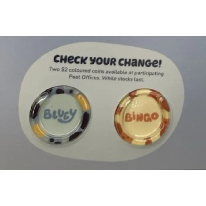 2026 $2 Bluey & Bingo UNC RAM Coloured Coin Pair (2 x $2 coins)