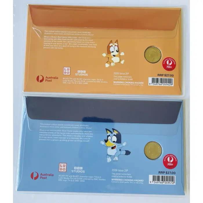 2026 Bluey & Bingo PNC $2 Coin Set Limited Issue Stamp 