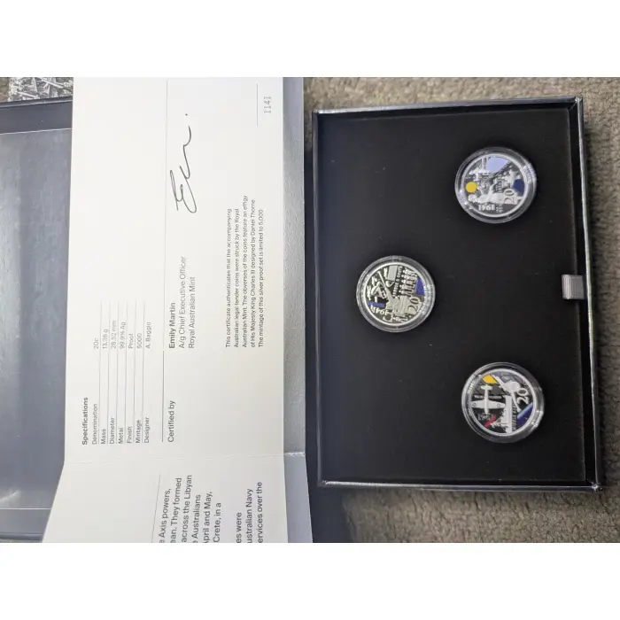 2026 20c ent proof three-coin set 🚨Cert# 1141