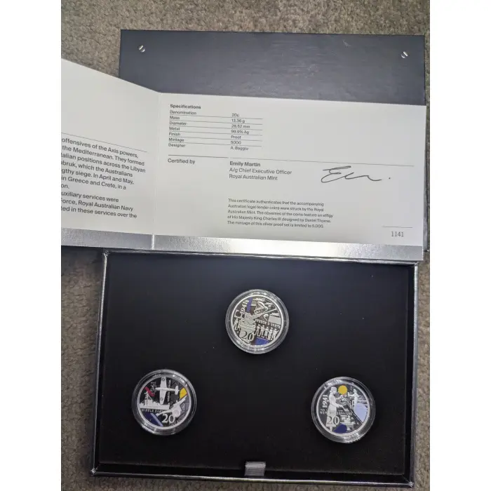 2026 20c ent proof three-coin set 🚨Cert# 1141