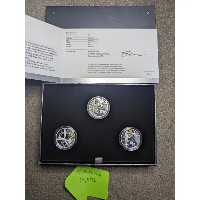 2026 20c ent proof three-coin set 🚨Cert# 1141