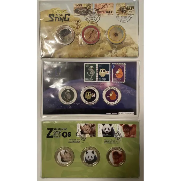 Commemorative medallion & stamp collection limited edition x7