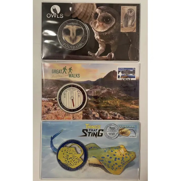Commemorative medallion & stamp collection limited edition x7