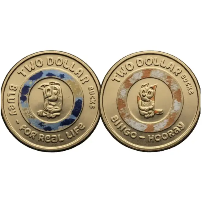 2026 $2 Bingo & Bluey Pair Of UNC RAM Mint Bags (50x $2 coins total) FAST SHIP