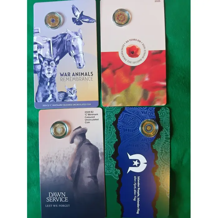 Two Dollar C mint coin package. 