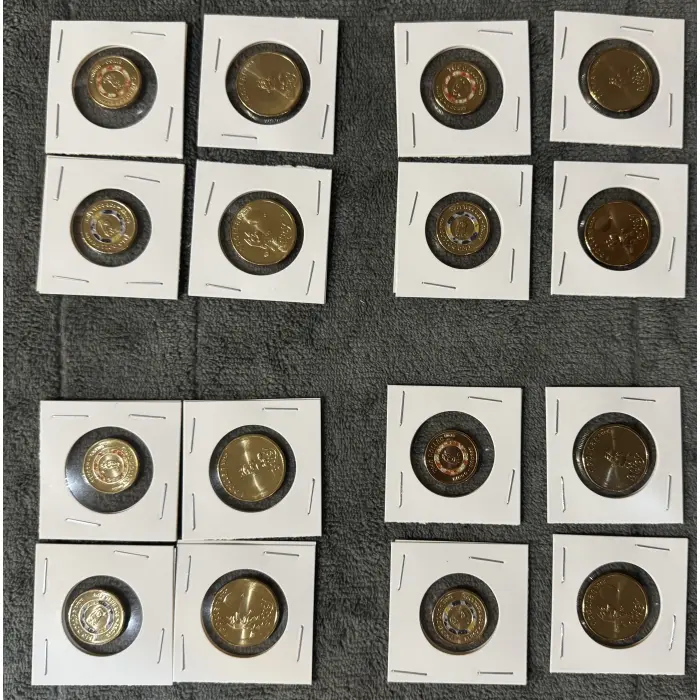 Uncirculated 2026 $2 and 2024 $1 Bluey and Bingo Coins - 4 coins total