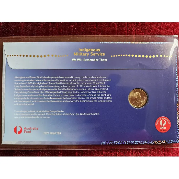 2021 $2 Lest We Forget Indigenous Military Service Impressions PNC Limited 1,111