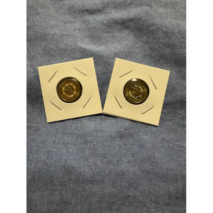 2026 Bluey $2 Bluey & Bingo Coloured aUNC Coins Set Till Design 2 x Coins.