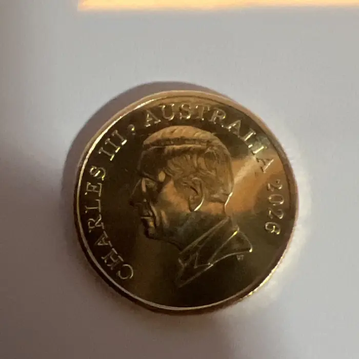 6 Kangaroos. 2026 $1 coin 6 mob of Roos. Circulated full shine coin