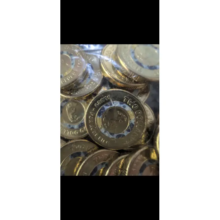 2026 $2 BLUEY & BINGO PAIR OF UNC RAM MINT BAGS (50X $2 COINS TOTAL)