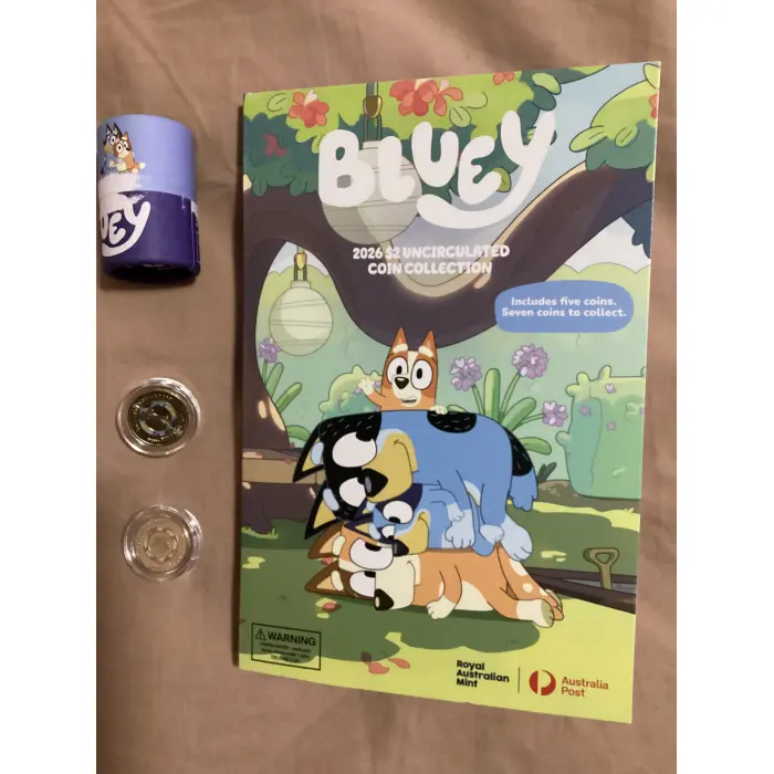 2026 Bluey Folders, Tubes & $2 till coins