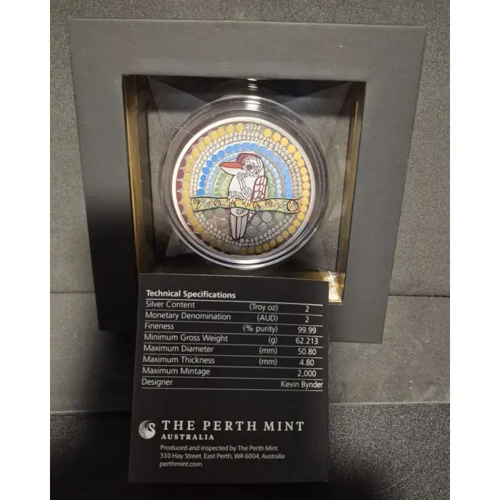 2024 Kookaburra Kaa Kaa 2oz Silver Antiqued 