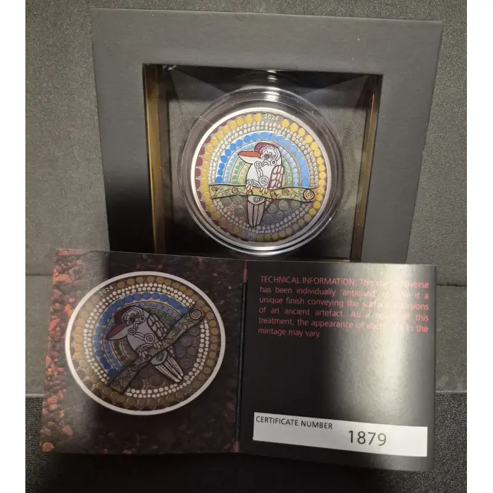 2024 Kookaburra Kaa Kaa 2oz Silver Antiqued 