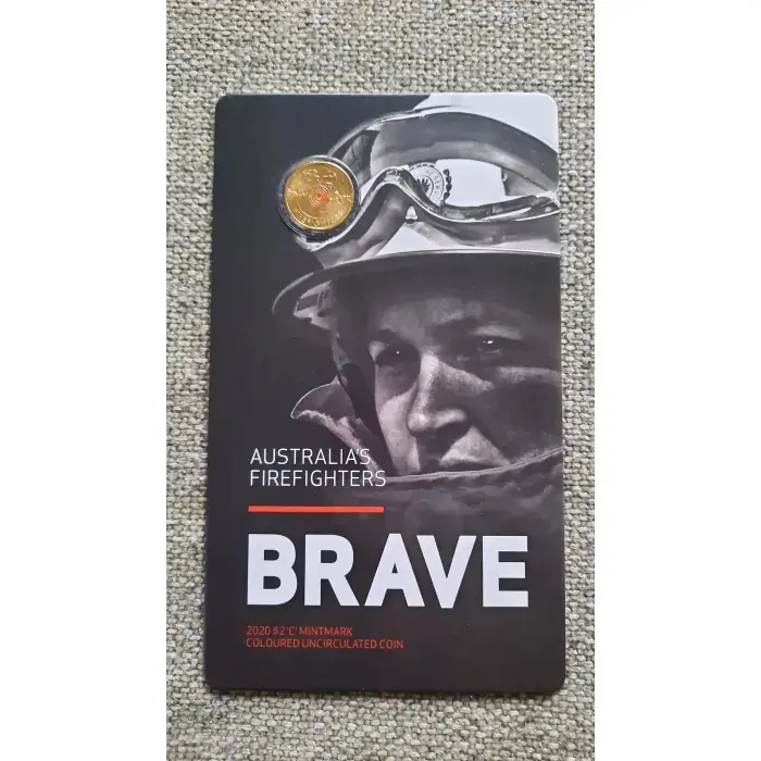 2020 Australia's Firefighter $2 Coloured C Mintmark Coin