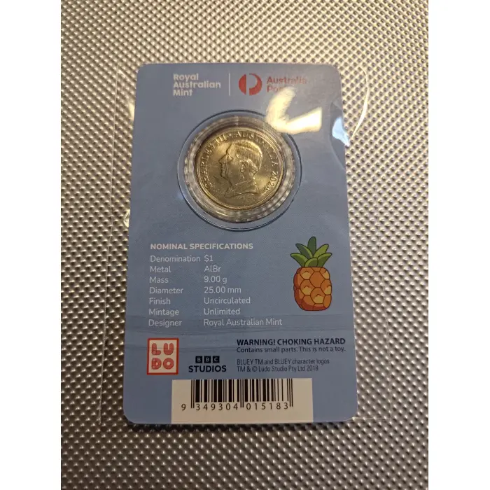 2024  Bluey $1 Privy Mark UNC coin (CHILL and BANDIT)