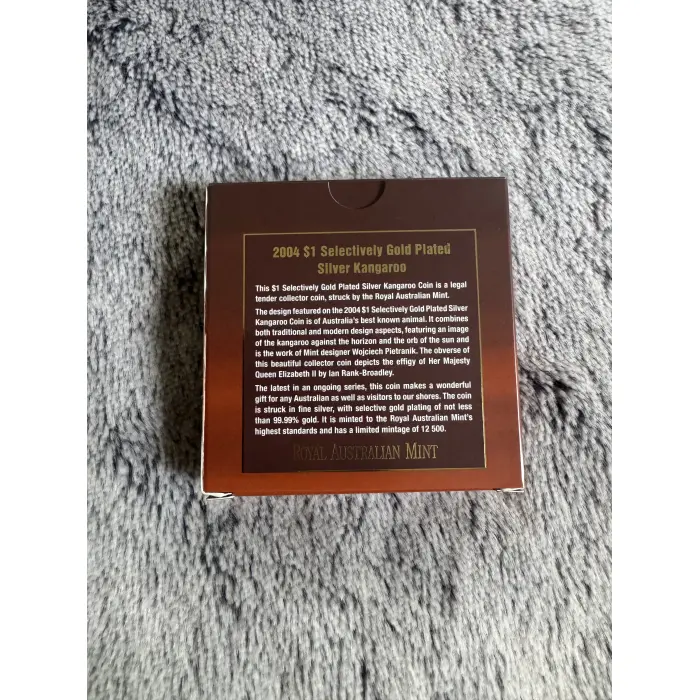 2004 $1 Selectively Gold plated Silver Kangaroo