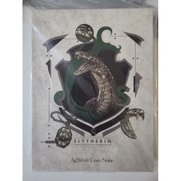 2020 Harry Potter Slytherin 5g Silver Coin Note – Limited Edition Collectible