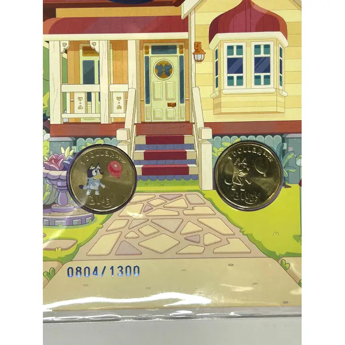 Bluey 2024 Limited Edition Coloured 2-Coin Postal Numismatic Cover (PNC) #804