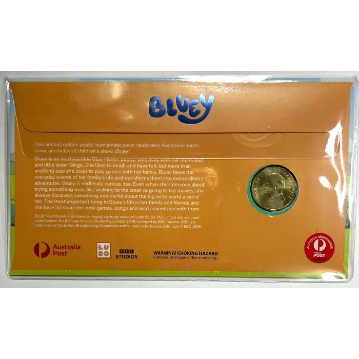 Bluey 2024 Limited Edition Coloured $1 Coin Postal Numismatic Cover (PNC) #1114
