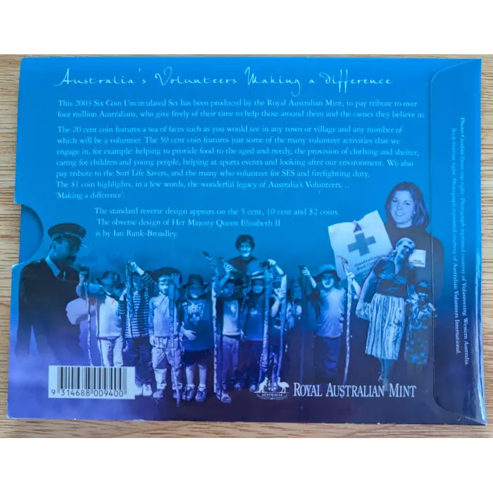 2003 ^ Coin Uncirc Set Australia's Volunteers
