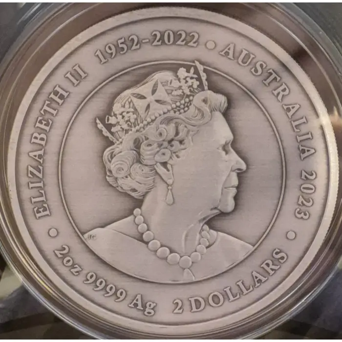 2022 Kangaroo Yonka 2oz Silver Antiqued 