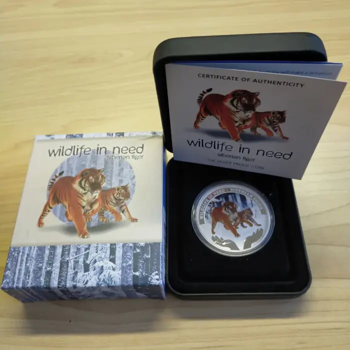 2012 1oz Siberian Tiger Wildlife In Need - Mintage: 5,000