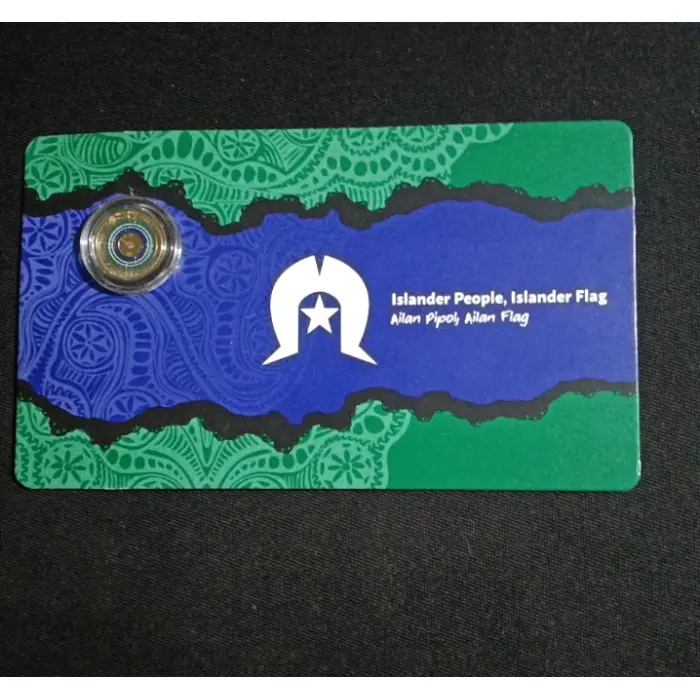 2025 $2 Flag "C' Mintmark Carded Coloured Coin Torres Strait Islander