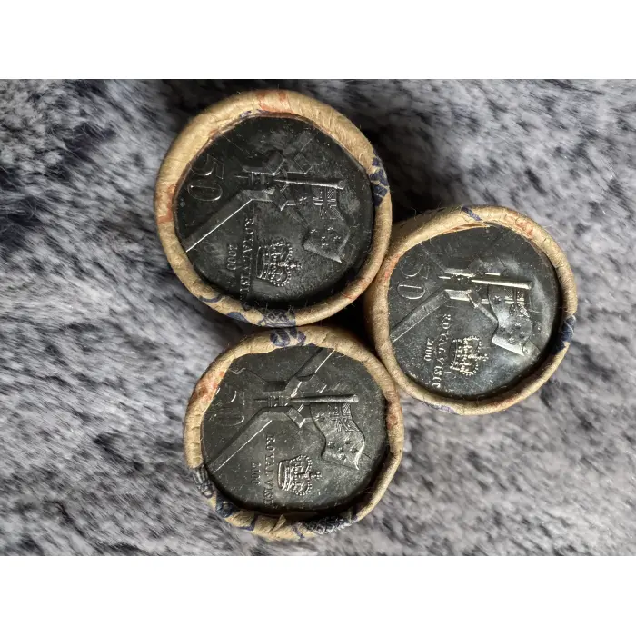 2000 50 Cent Royal Visit coin Brinks Security roll 