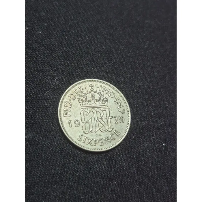1939 SIX PENCE BRITAIN 🇬🇧 (SILVER)
