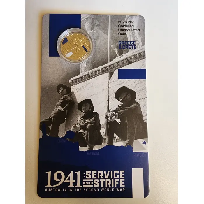 2026 20c Coloured Uncirculated 1941: Service Amid Strife - Set of 3