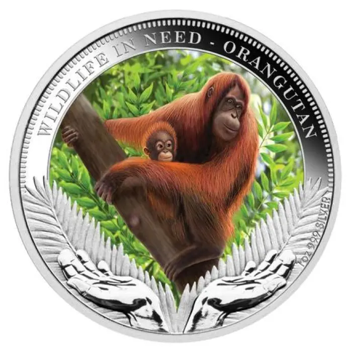 2012 1oz Orangutan Wildlife In Need - Mintage: 5,000