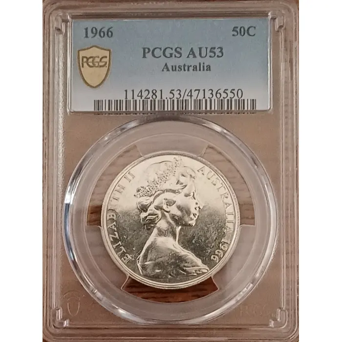 1966  Round 50c 