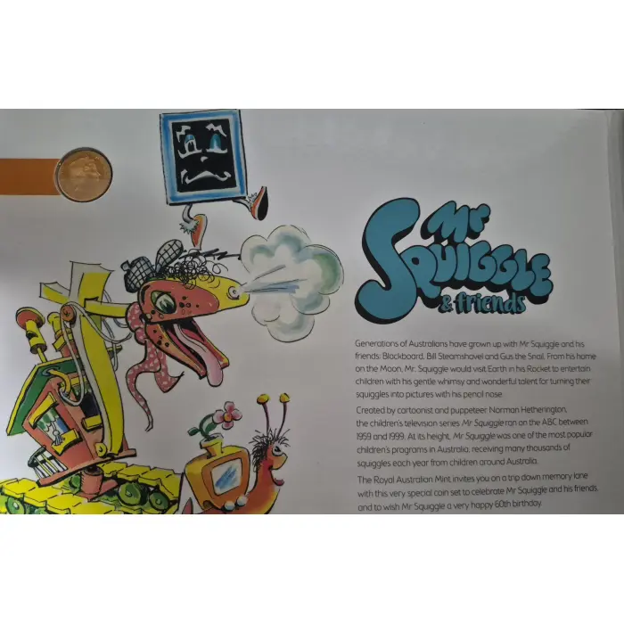 2019 Mr Squiggle & Friends coin collection 