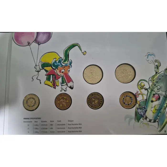 2019 Mr Squiggle & Friends coin collection 