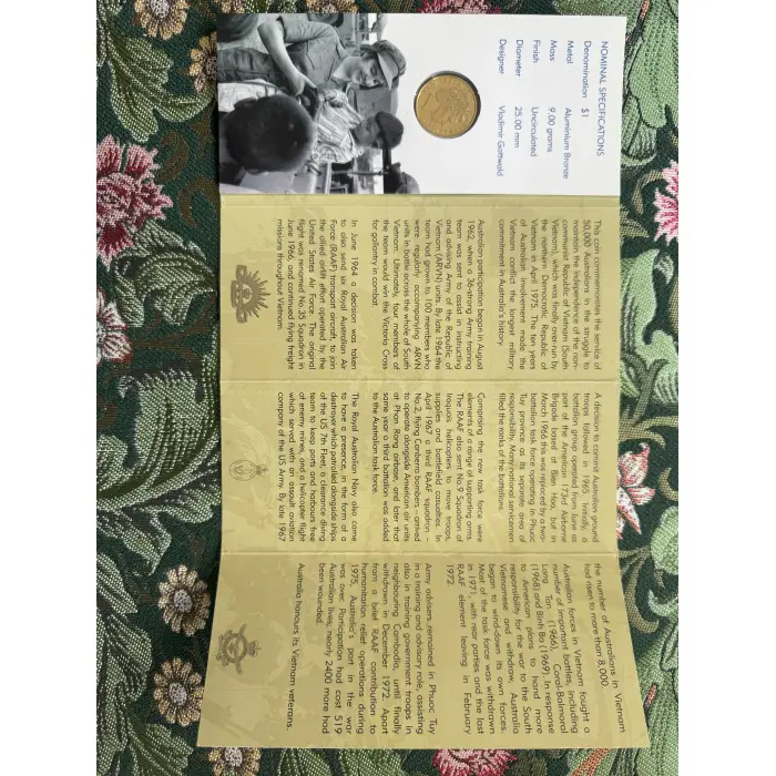 2003 $1 Uncirculated coin pack - Vietnam for Service 