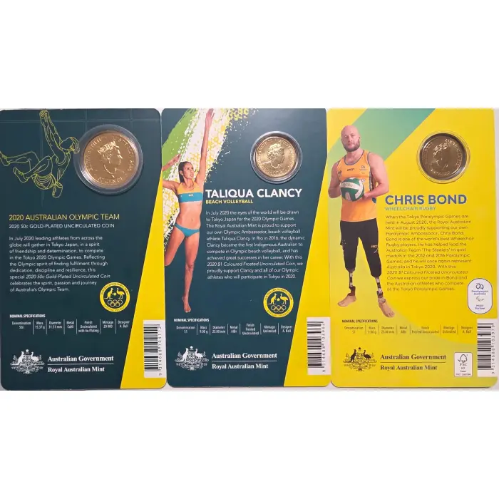 🏅 FOR SALE – 2020 Australian Olympic & Paralympic Coin-on-Card Set 🏅