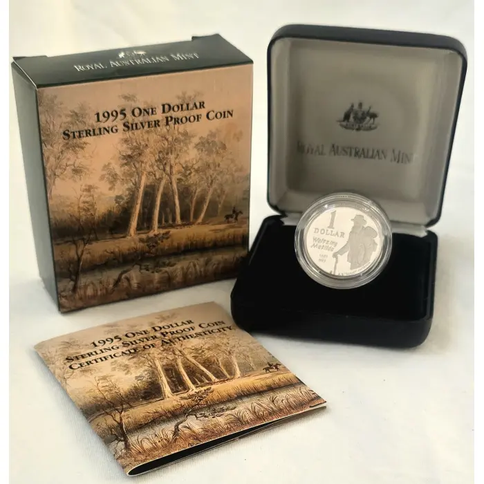 1995 Waltzing Matilda $1 Silver Proof Coin – Royal Australian Mint