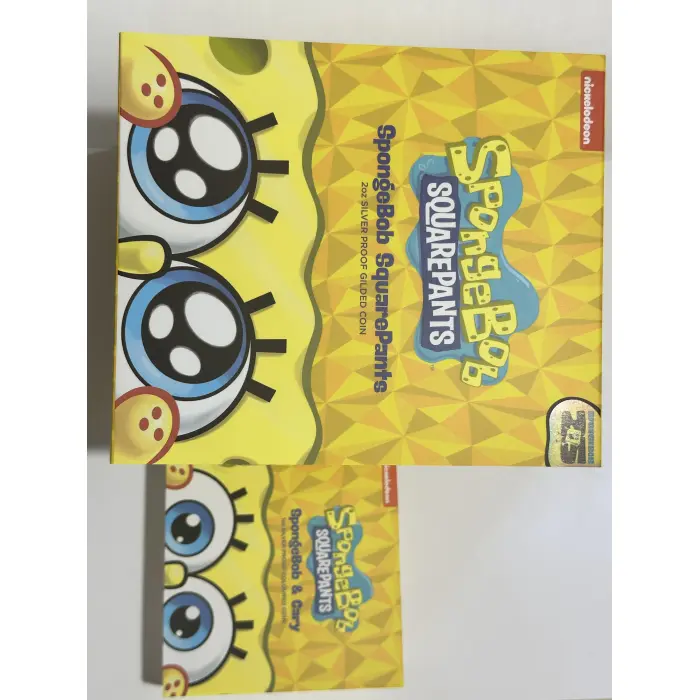 SpongeBob SquarePants 2oz & 1oz Proof Gilded Pineapple Coin Set🍍