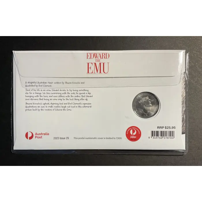 2023 Edward the Emu - Stamp and 20c Coin - PNC