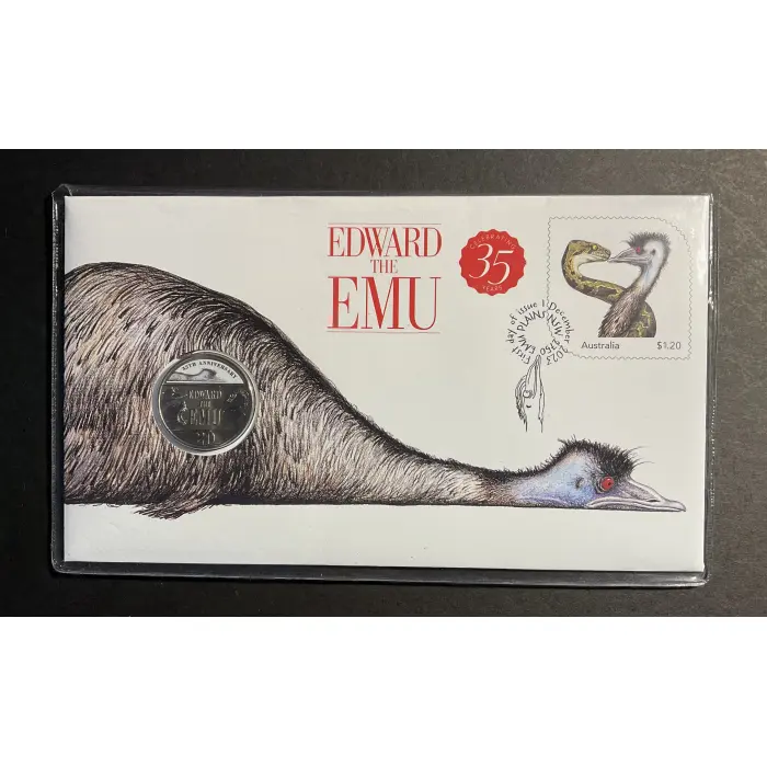 2023 Edward the Emu - Stamp and 20c Coin - PNC