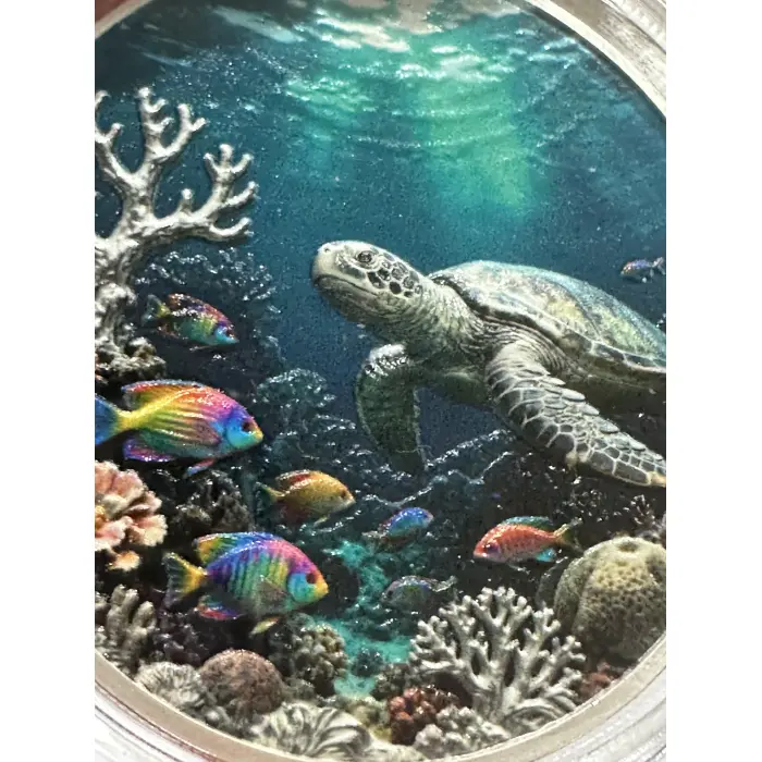 5oz Copper, Silver plated Marine Life coin 