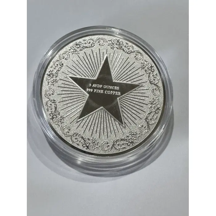 5oz Copper, Silver plated Marine Life coin 