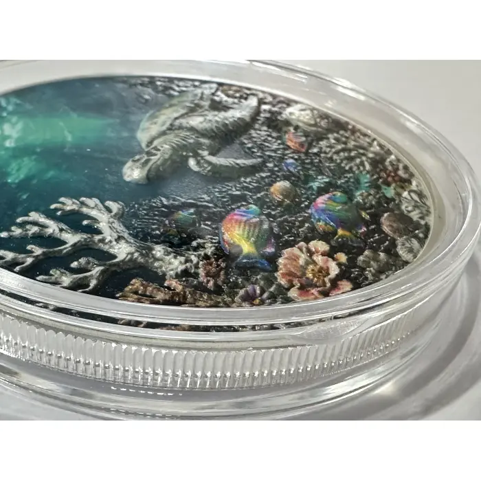 5oz Copper, Silver plated Marine Life coin 