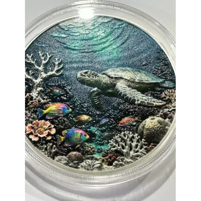 5oz Copper, Silver plated Marine Life coin 